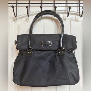 Kate Spade Carmen Basic Black Nylon Bag with Detachable Cross Body Strap.